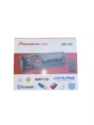 PIONEER pro avtomobil magnitolasi, Bluetooth, MP3, USB, masofadan boshqarish pulti, radio